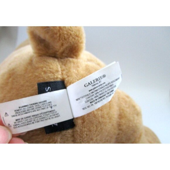 F.A.O. Schwarz Plush Stuffed Brown Sitting Teddy Bear Ribbon Black Hat Red Logo - Picture 11 of 13